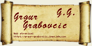 Grgur Grabovčić vizit kartica